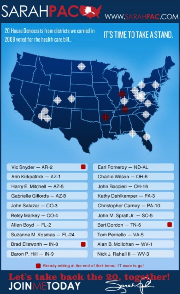 Palin "cross-hairs" map