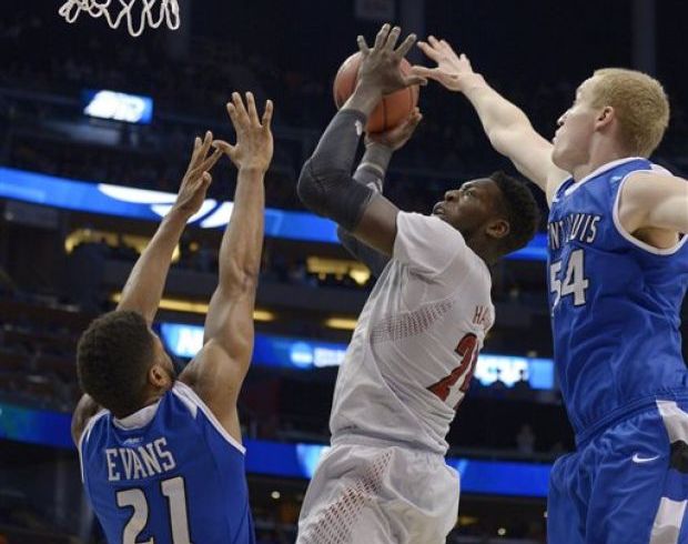 Courtesy: STLToday.com   St. Louis University during their final matchup against the Louisville Cardnials
