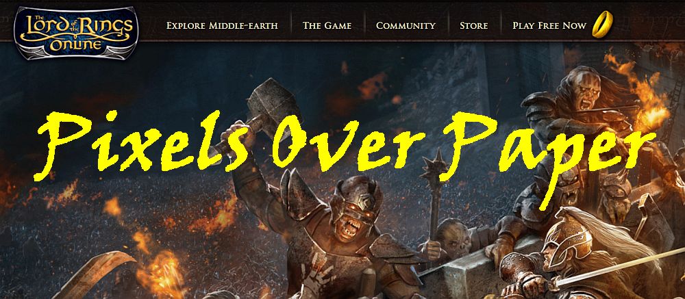 Pixels over Paper: - Video games have changed the way we experience storytelling (photo from lotro.com )
