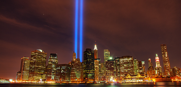 Photo: Dennis Leung - WTC Tribute in Light September 11, 2010 - World Trade Center Tribute in Light, New York. (From http://www.flickr.com/photos/dennoit/4980999025/)