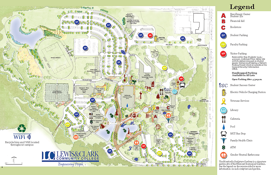 Lewis and Clark Community College - Godfrey campus map<br > http://www.lc.edu/uploadedFiles/Pages/About/Visit_Us/godfreycampussp09.pdf