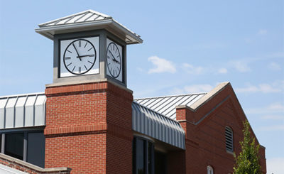 N.O. Nelson Campus clocktower. Photo by LC Media Services
