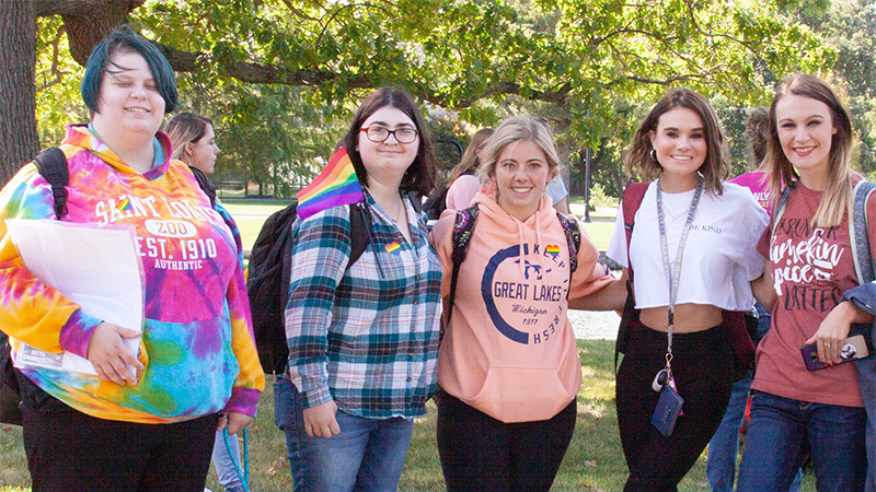 students at fall festival