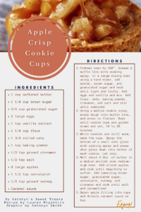 apple crisp cookie cups infographic