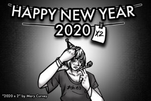 2020 x 2 new year cartoon