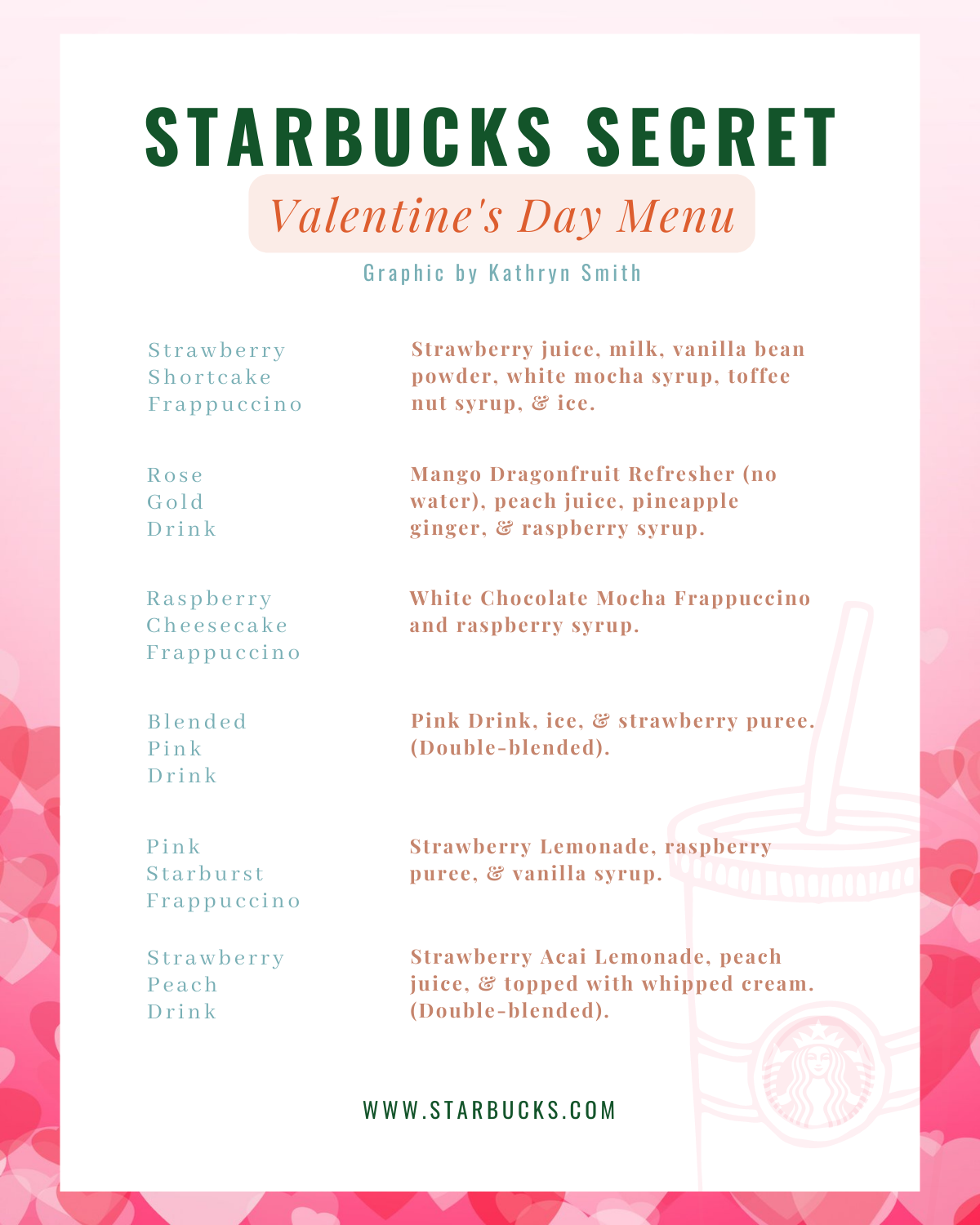Starbucks Secret Valentine’s Day Menu The Bridge