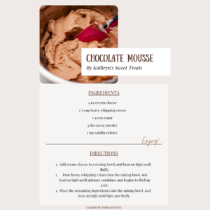 Chocolate Mousse infographic recipe