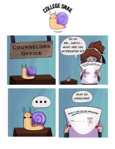 college snail graphic