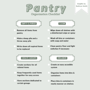 pantry organization checklist