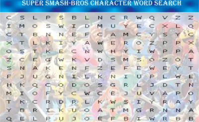 Smash Bros Word Search