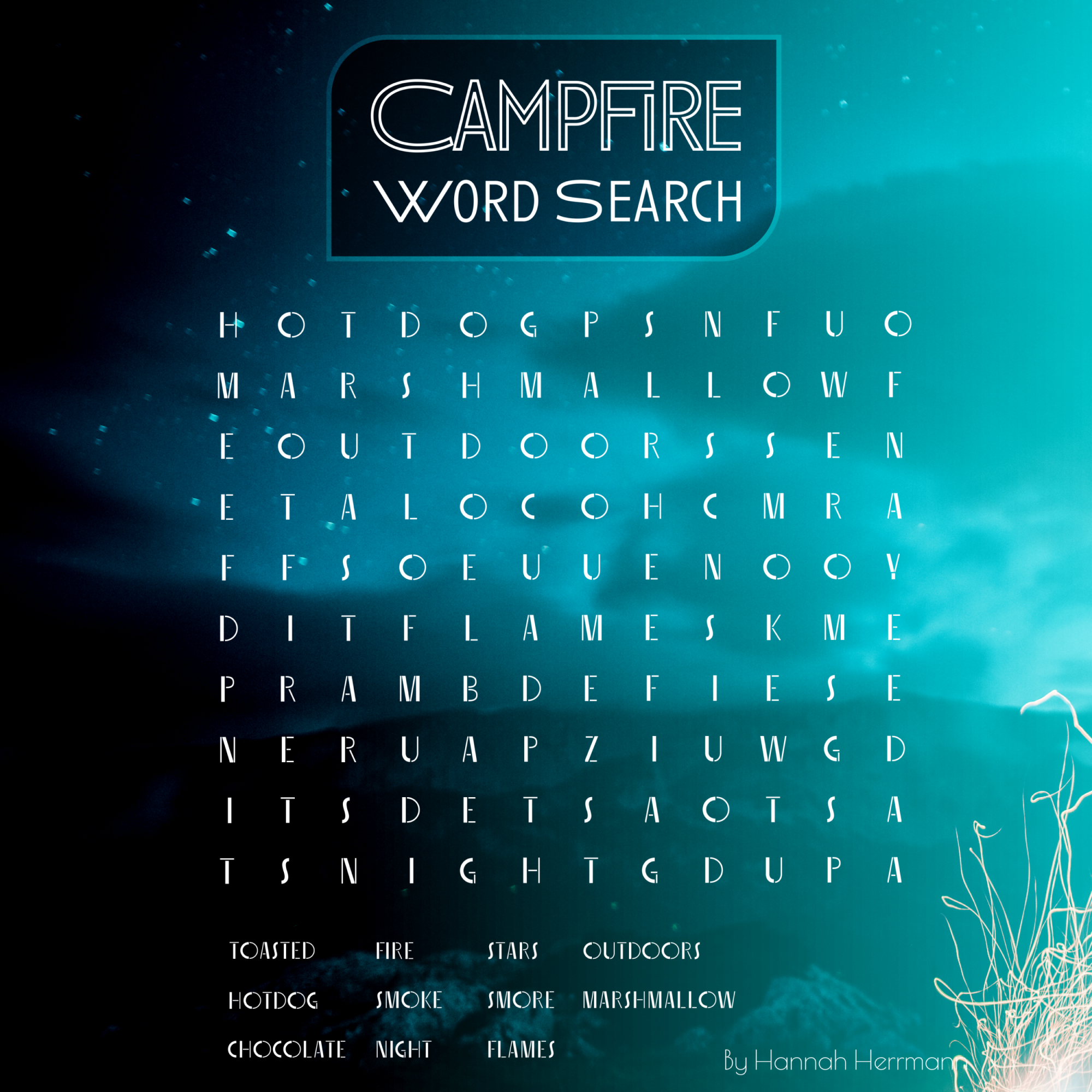 campfire word search game