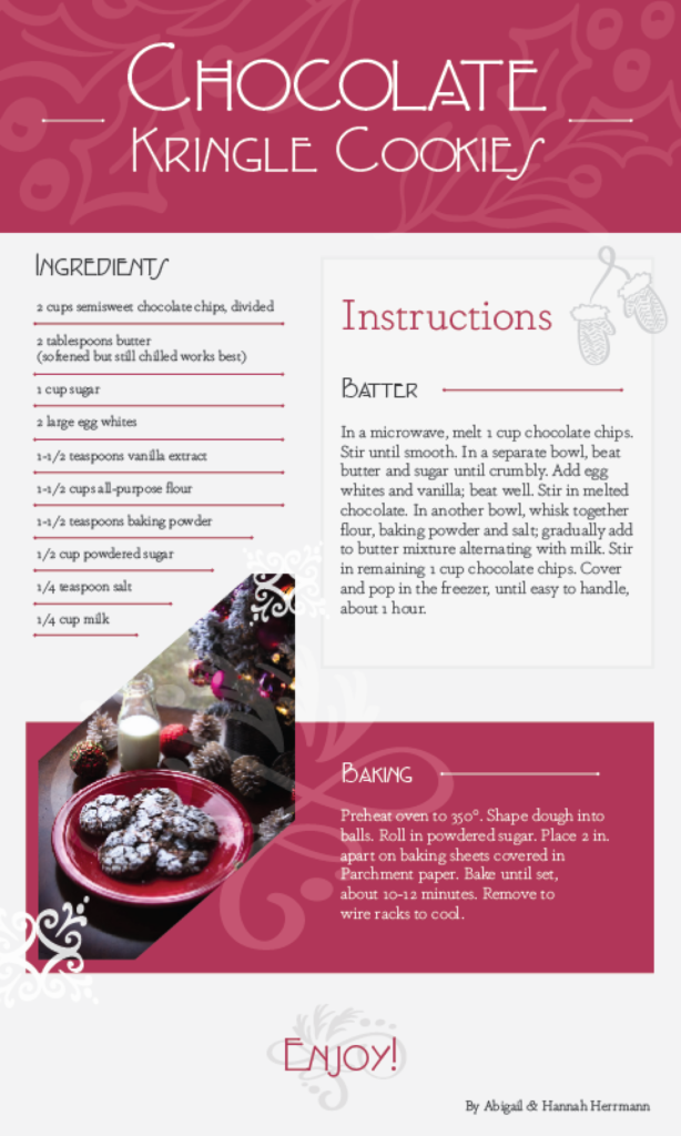 Chocolate Kringle Cookies recipe