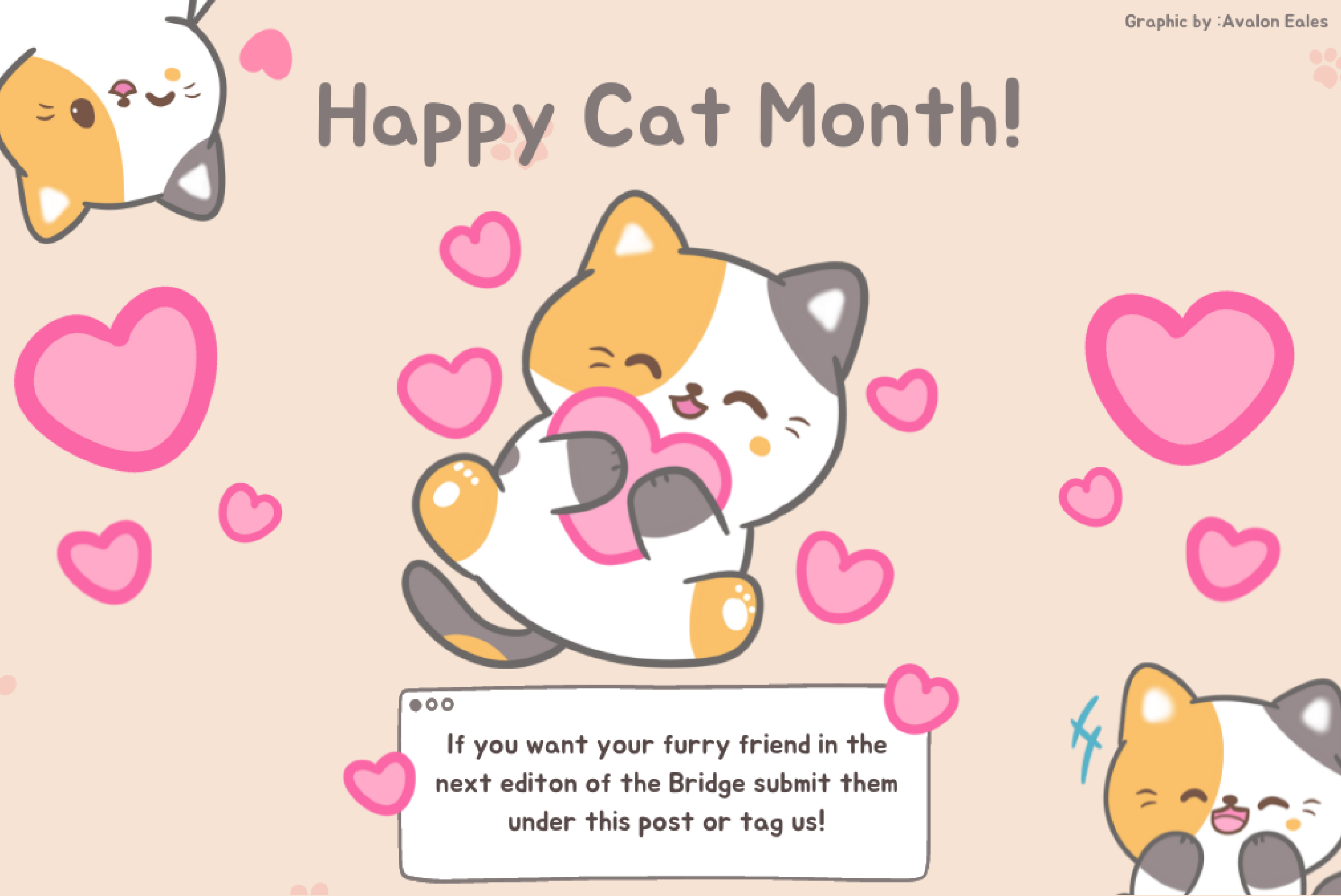 Happy Cat Month Graphic