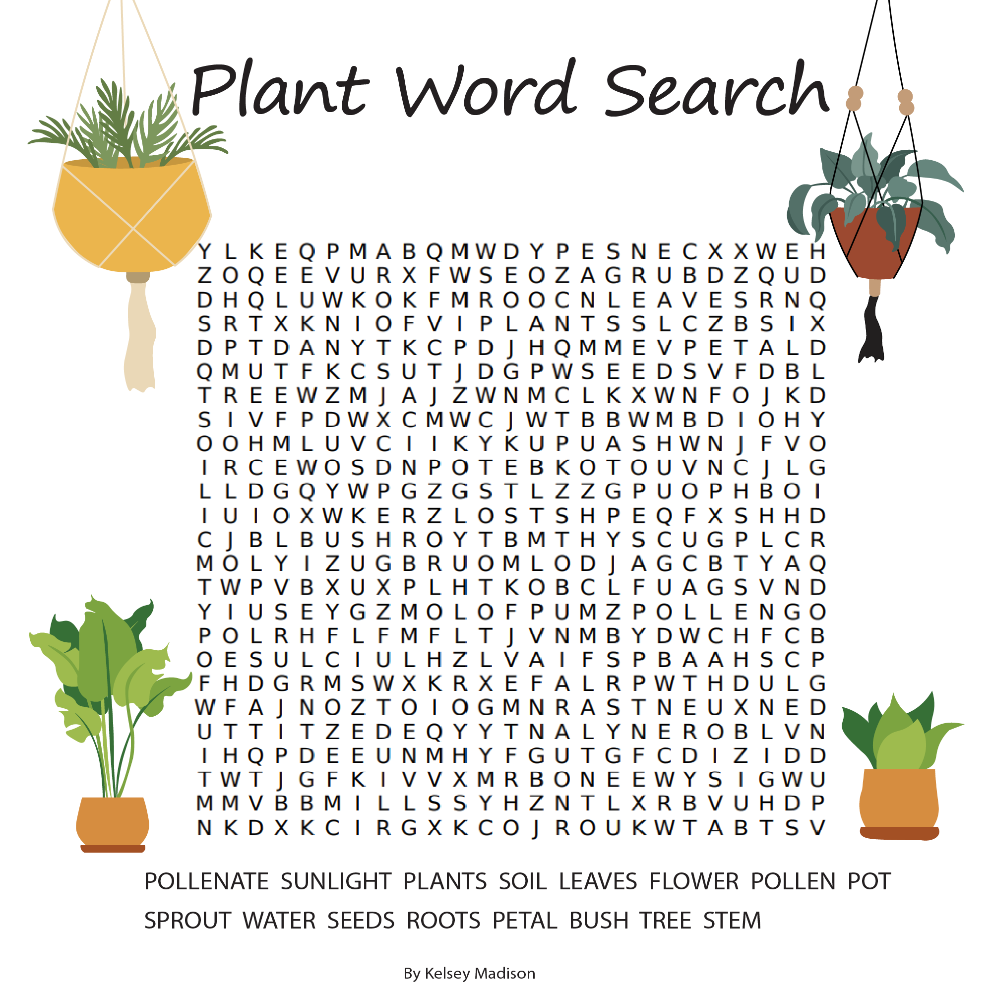 Plant Word Search The Bridge