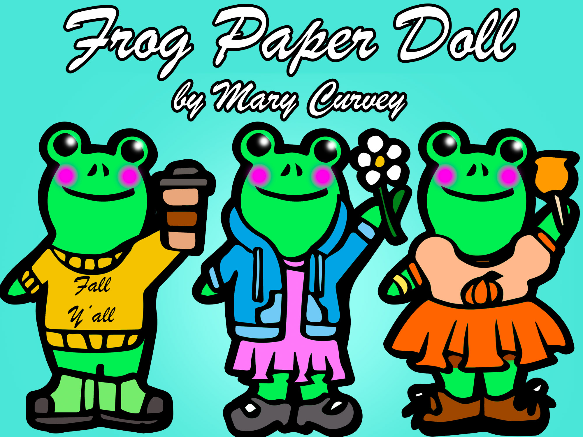 Frog Paper Dolls Title Page