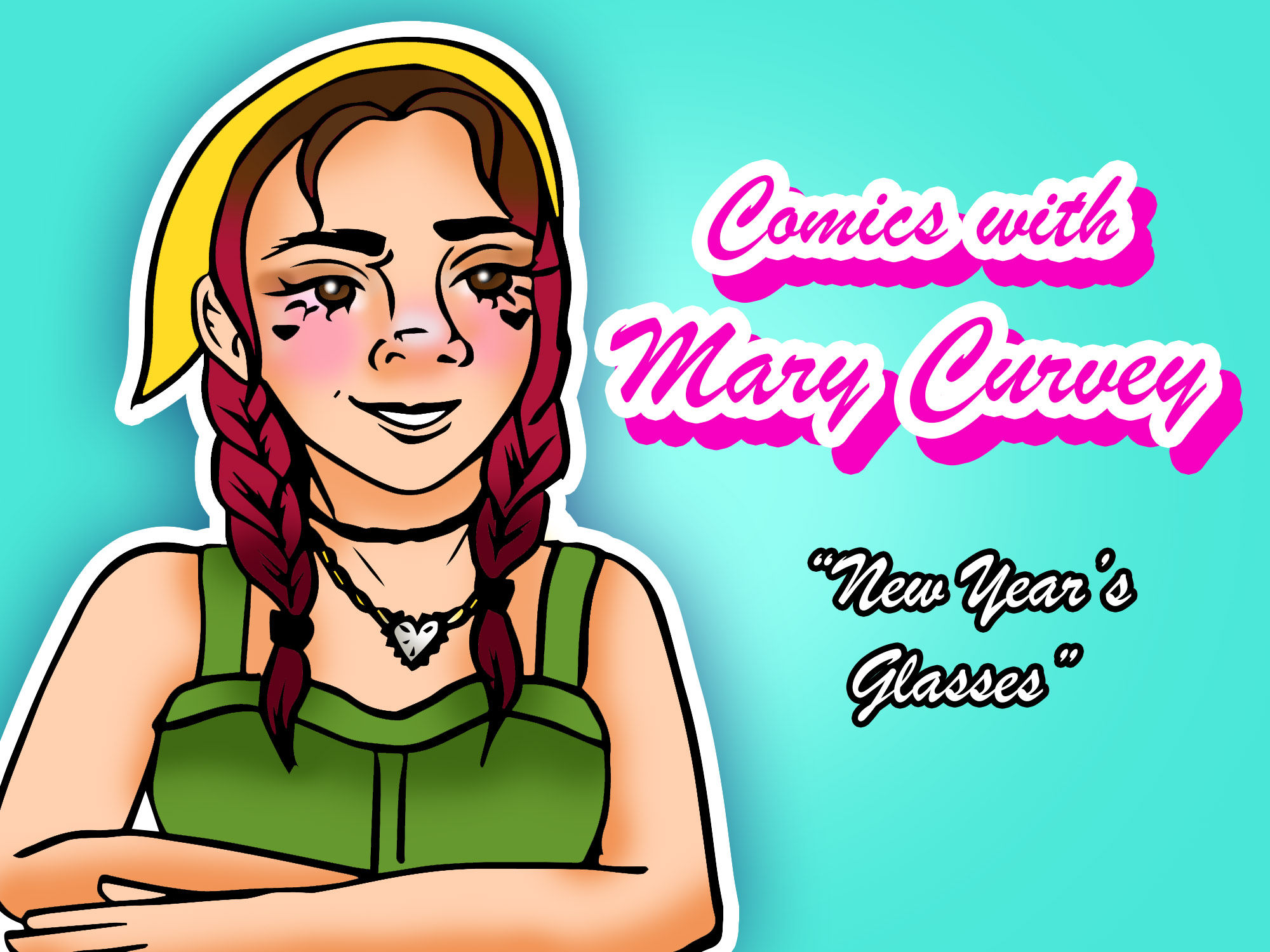 Mary Curvey Comics "New Years Glasses"