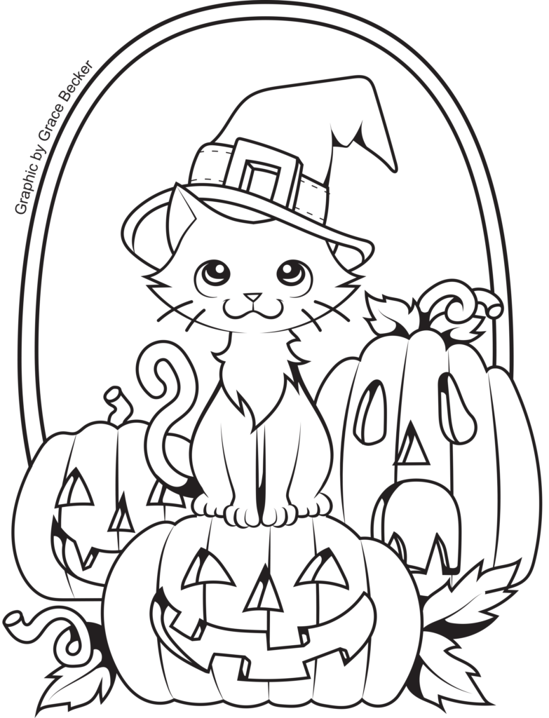 Cat Witch Coloring Page The Bridge