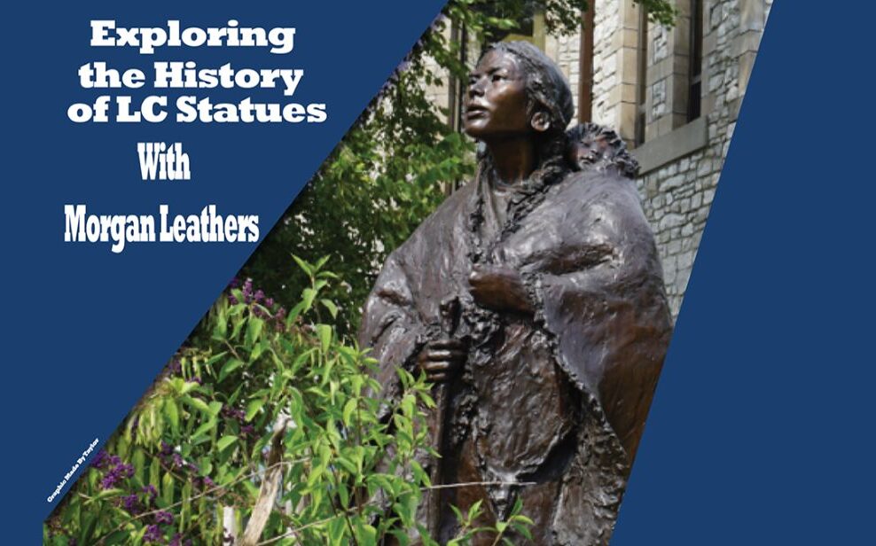 Graphic showing the history of Campus Statues at Lewis and Clark Community College