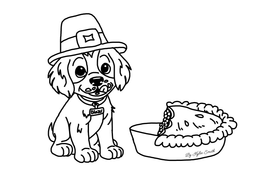 LC's mascot, Blazer, eating a pie