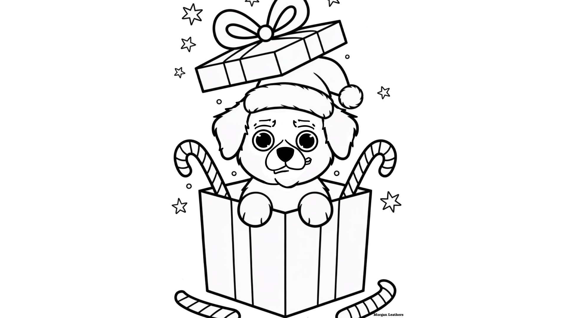 LC's mascot, blazer, popping out of a christmas present